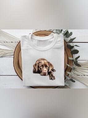 Chocolate Lab Graphic Tee | Dog Mom Gift Shirt | Labrador Tee
